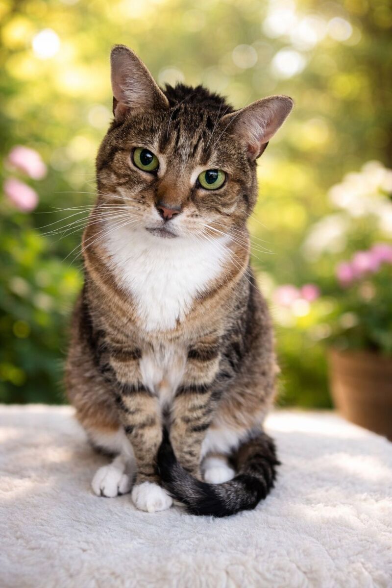 Nicole on her dream patio